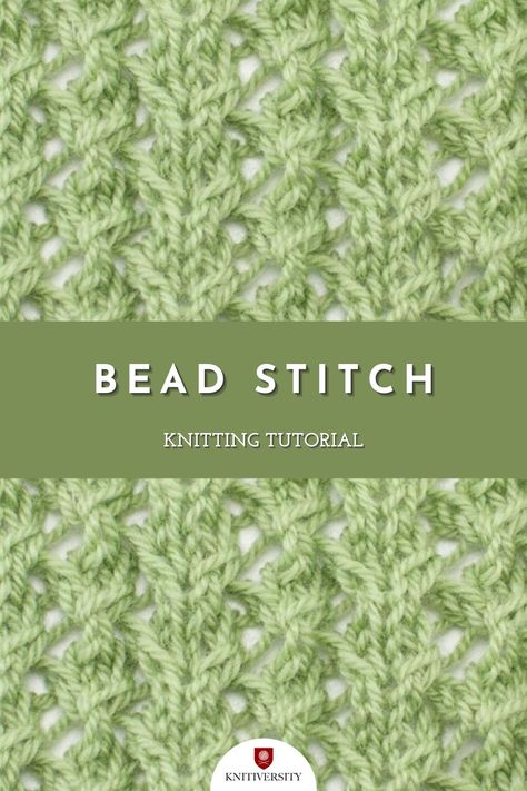 Knitting Panels Together, Knitting With Beads Patterns Free, Knit Stitch Patterns Free, Knitted Squares Pattern, New Stitch A Day, Baby Blanket Knitting Pattern Easy, Knitting Hacks, Knitting Basics, Knitting Stitches Tutorial