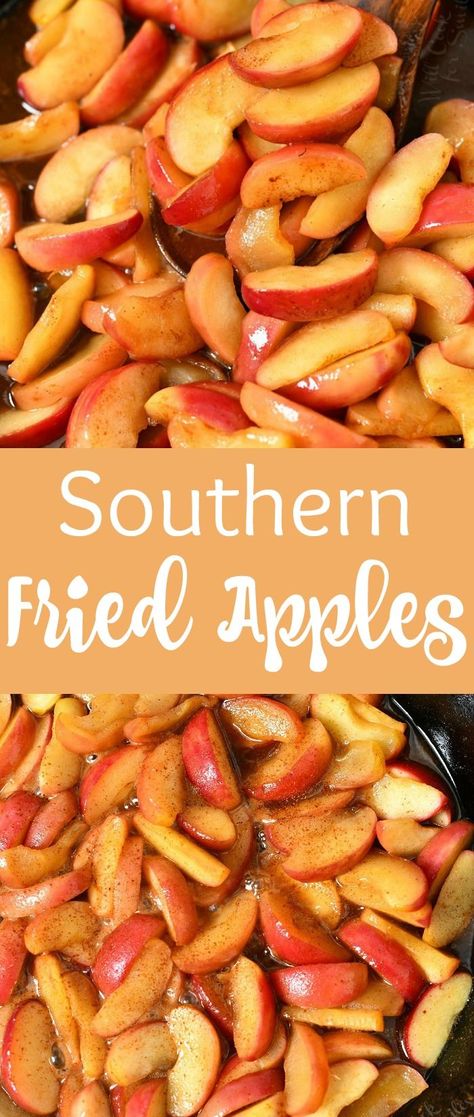 Fried Apples Recipe Easy, Southern Fried Apples, Fried Apples Recipe, Topping For Pancakes, Sautéed Apples, Homemade Honey Butter, Will Cook For Smiles, Apple Dishes, Apple Recipes Easy