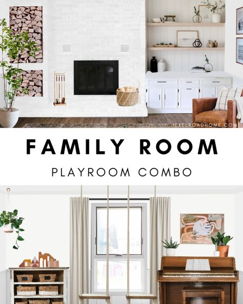 Room And Playroom Combo, Family Room And Playroom Combo, Family Room Playroom Combo, Playroom And Tv Room Combo, Dining Room Playroom Combo, Playroom Layout, Dining Room Playroom, Family Room Playroom, Modern Family Room