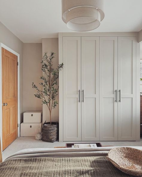 Fran Worboys | the evolution of this space ✨ the wardrobes were one the first things we changed when moving into the house & with the help if our… | Instagram Bedroom Cupboard Ideas, Neutral Bedroom Design, Bedroom Cupboard, Fitted Wardrobes, Neutral Bedroom, Wardrobe Design, Built In Wardrobe, Bedroom Inspo, Cupboard