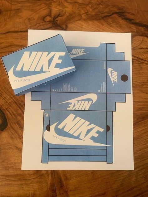 Nike Boxes, Box Printable, Nike Box, Paper Shoes, Baby Shower Gift Box, Boy Box, Hoco Proposals Ideas, Baby Shower Party Favors, Relationship Texts