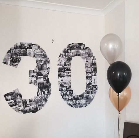 30th Birthday Photo Decorations, 30th Birthday Photo Display, 1st And 30th Birthday Party, 30 Man Birthday Party, Husband Surprise 30th Birthday Party, 30th Birthday Parties Men, Birthday Decorations 30 Years, 30 Photo Collage, Modern 30th Birthday Party