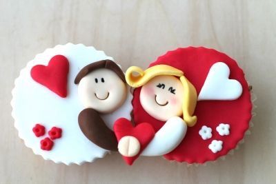 Anniversary Cupcake Ideas, Cupcakes Decoration Fondant, Valentines Cupcakes Decoration, Valentines Day Cupcakes, Cupcake Recipes From Scratch, Anniversary Cupcakes, Fondant Ideas, Cupcakes Fondant, Ideas Valentines Day