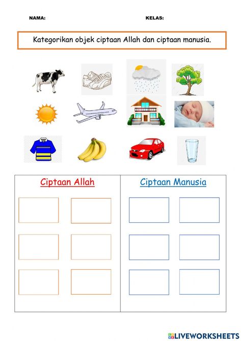 Worksheet Sains Prasekolah, Islamic Kids Activities Worksheets, Pendidikan Islam Prasekolah, Worksheet Hijaiyah, Preschool Activities Printable, Muslim Kids Activities, Islamic Kids Activities, Homeschool Preschool Activities, Ramadan Crafts