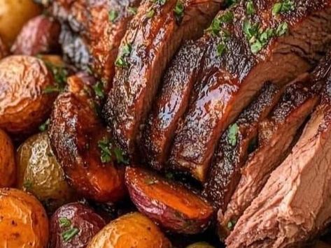 Warm Up with This Classic Dutch Oven Pot Roast Recipe - NewsBreak Pikes Peak Roast, Pizza Grilled Cheese Recipes, Dutch Oven Pot Roast, Cheesy Meatloaf, Oven Pot Roast, Gumbo Recipe Sausage, Hush Puppies Recipe, Lavender Shortbread Cookies, Creamsicle Cake