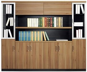 Arrange your books with designer book shelve furniture. #bookshelves #wholesalefurniture #PapaChina #bookshelvesfurniture Book Almirah Design, Wall Cupboard Designs, Office Wall Cabinets, Office Cupboard Design, Book Shelf Design, Cabinets For Office, Wall Cabinets Living Room, Office Cabinet Design, Wooden Showcase