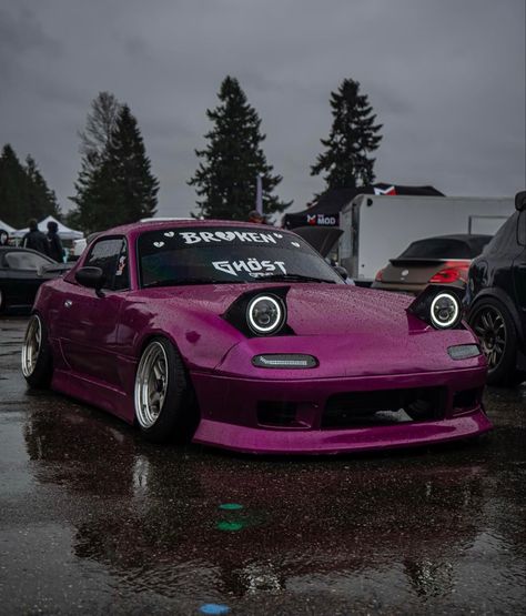 #jdm #cars #modified #kibby #pinterest #miata Cool Jdm Cars, Mazda Miata Modified, Miata Mx5 Modified, Modified Jdm Cars, Miata Car Wallpaper, Purple Miata Wallpaper, Modified Miata, Mx5 Modified, Jdm Miata