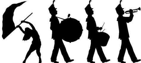 Marching band silhouettes pt 1 Marching Band Cake, Band Silhouette, Band Banners, Marching Band Shirts, Senior Banner, Band Teacher, Band Nerd, Abstract Wallpaper Design, Photo Logo Design