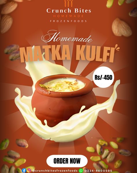 Savor the exquisite, creamy richness of our Matka Kulfi, enhanced with premium almonds and pistachios. Each kulfi offers a perfect blend of traditional flavors and luxurious ingredients, creating a truly delightful dessert experience. Ideal for any occasion, this frozen treat is sure to satisfy your sweet cravings. Swipe to see the smooth texture and nutty richness! 🍨 Order Now: (03344800595) 📸 Tag Us: #kulfi #icecrem #ice #fyp #food #foodblogger #foodie #homemade #homemadefood Matka Kulfi, Sweet Cravings, Frozen Treat, Frozen Food, Dried Fruit, Smooth Texture, Pistachio, Food Blogger, Homemade Recipes