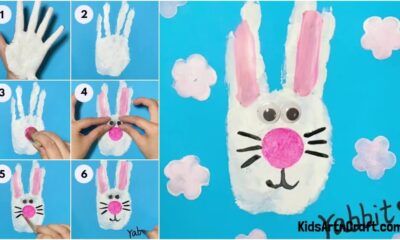 Pebble People Art Ideas for Kids - Kids Art & Craft Hand Print Bunny, Bunny Handprint Art, Some Bunny Loves You Craft, Bunny Crafts For Preschoolers, Bunny Handprint, Letters Activities, Classroom 2023, Art Ideas For Kids, Pebble People