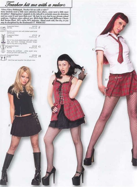 FALL CLASSICS 2002 2000s Punk Fashion, Clothing Magazine, Service Catalog, Goth Culture, Lip Service Clothing, 2000s Goth, 2000s Punk, Y2k Fashion Aesthetic, Magazine Spread