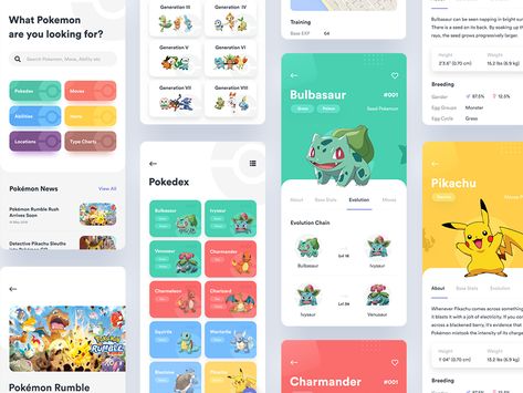 Pokedex App by Saepul Nahwan Pokemon Ios 16 Wallpaper, Pokedex Design, Pokemon Home Screen Icons, Iphone Pokemon Theme, Pokemon Go App Icon, Pokedex App, Countdown App, Pokemon App, Ios Setup