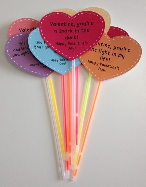 Valentine Gift Tags Valentine Grams, Glow Stick Valentine, Pinterest Valentines, Roses Valentine, Valentines Day Book, Valentine Gifts For Kids, Valentine Crafts For Kids, Classroom Gifts, Glow Stick