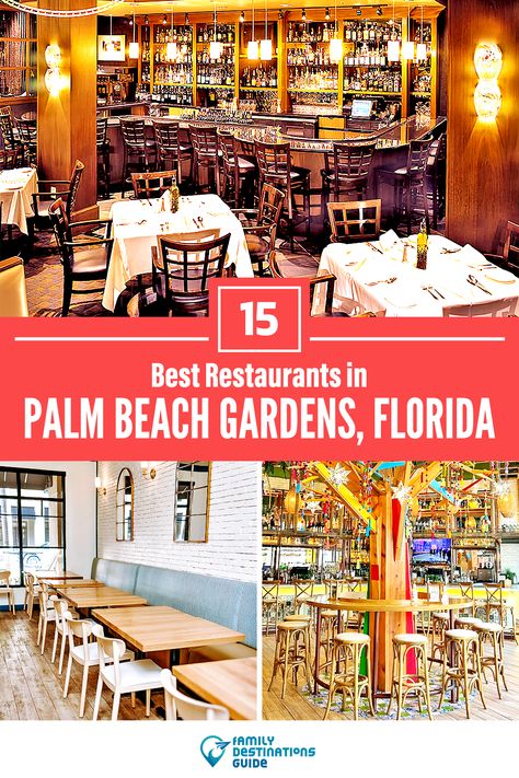 Palm Beach Restaurants, Palm Beach Gardens Florida, Unique Dinner, Palm Garden, Beach Dinner, Dinner Restaurants, Romantic Restaurant, Family Destinations, Brunch Spots