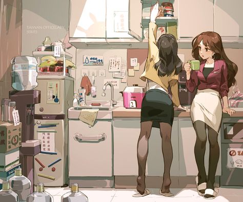 Yuumei Art, Pantry Room, 영감을 주는 캐릭터, Anime Artwork, Anime Scenery, Pretty Art, Character Design Inspiration, Character Illustration, Anime Style