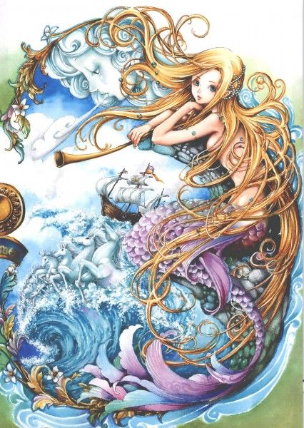 Sirena Mermaid Anime, Anime Mermaid, Tsukiji, Mermaid Drawings, Kushina Uzumaki, Mermaid Tale, Mermaids And Mermen, Mermaid Life, Beautiful Mermaids