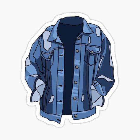 Millions of unique designs by independent artists. Find your thing. Outfit Stickers, Jacket Sticker, Jacket Drawing, Leopard Tattoos, Disney Canvas Art, Preppy Stickers, Iphone Stickers, Paper Fashion, Denim And Diamonds