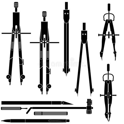 Compass Drawing Tool, Compass Math, Tool Illustration, Compass Drawing, Engineering Drawing, Engineering Tools, Aesthetically Pleasing, Royalty Free Images, Compass