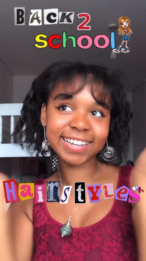 sum back to school hairstyles <3 #haircut #haircolor #hairstylist Geometric Hair, Geometric Hair Clip, Cute Curly Hairstyles, Special A, Hair Tips Video, School Hairstyles, Girls Hairstyles Braids, Natural Hair Styles Easy, Hair Stylies