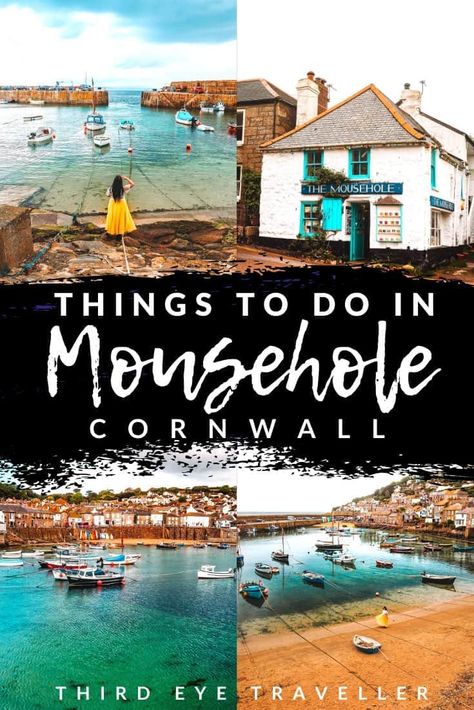 12 VERY BEST THINGS TO DO IN MOUSEHOLE CORNWALL - A COMPLETE TRAVEL GUIDE - Third Eye Traveller • Solo Female Travel Blog Mousehole Cornwall, Things To Do In Cornwall, Road Trip Uk, Places In Cornwall, Penzance Cornwall, England Travel Guide, The Third Eye, Devon And Cornwall, Visiting England