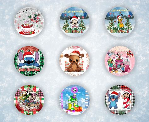 Sublimation Ornaments Diy, Sublimate Ornaments, Sublimation Ornaments Designs, Christmas Ornaments Sublimation Designs, Sublimation Ornaments, Ornament Sublimation, Cartoon Christmas, Sublimation Ideas, Round Ornaments