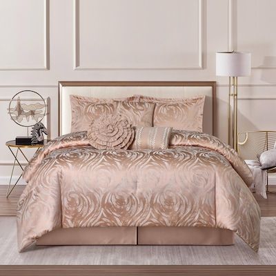 Pink Glam Bedding, Soft Comforter Bedding, Glam Bedding, Luxury Comforter Sets, Glam Bedroom Decor, Jacquard Bedding, Egyptian Cotton Duvet Cover, Floral Comforter Sets, Colorful Comforter