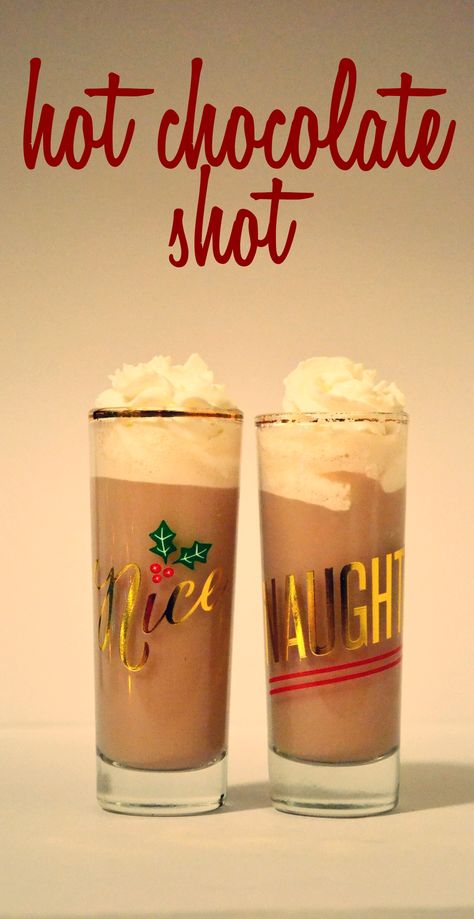 Hot Chocolate Shot Recipe | Twelve Shots of Christmas | Unicorn Hideout Christmas Shooters Holiday Drinks, Christmas Shots Alcohol, Chocolate Syrup Cake, Themed Shots, Easy Shot Recipes, Chocolate Shot, Cake Vodka, Christmas Drinks Alcohol Recipes, Xmas Drinks