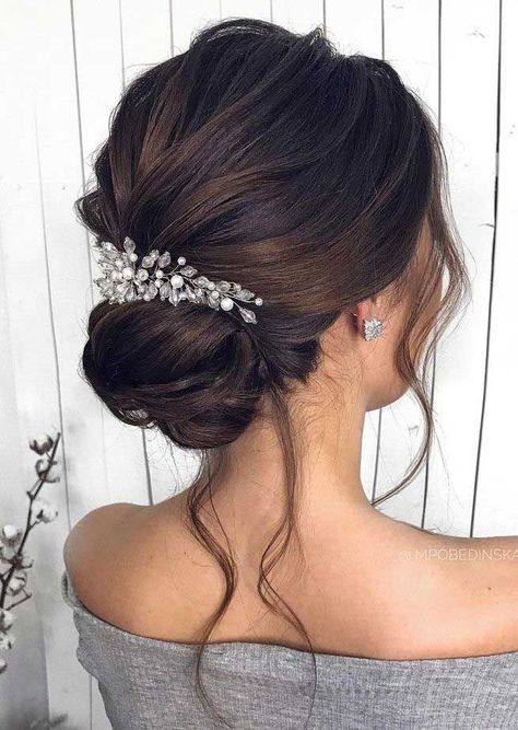 Gorgeous Wedding Hairstyles, Bride Updo, Wedding Hair Up, Bridal Hair Updo, Elegant Wedding Hair, Prom Hairstyles For Long Hair, Wedding Hair Inspiration, Low Bun, Elegant Bride