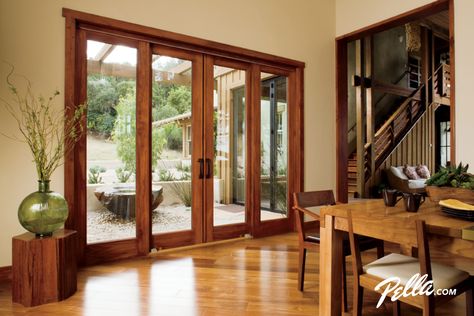 Folding Glass Patio Doors, Sliding French Doors Patio, Sliding Doors Exterior, Sliding Glass Doors Patio, Wooden Sliding Doors, Sliding French Doors, Glass Doors Patio, Double Glass Doors, French Doors Exterior