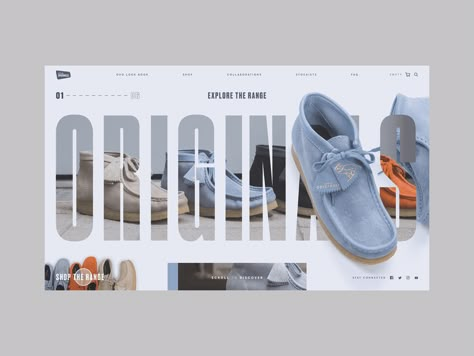 Clarks Originals Explore Page by Shoe Graphic, Best Interior Design Apps, Interior Design Apps, Shoe Poster, Ui Design Inspiration, Web Inspiration, Design Grafico, Design Innovation, Design Typography