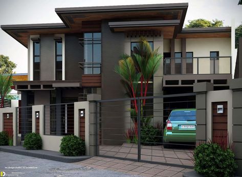 Proposed Double Storey House Design - Engineering Discoveries House Exterior Philippines, Trendy House Exterior, Home Designs Exterior, Trendy House, Double Storey House, House Decor Modern, House Design Exterior, Modern Style House Plans, Casas Coloniales