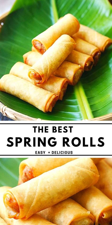 Spring Roll Skin Recipes, Spring Roll Wraps Recipes, High Protein Spring Rolls, Spring Roll Filling Ideas, Philapino Recipes, Easy Spring Rolls Recipe, Asian Spring Rolls, Easy Spring Rolls, Asian Tacos