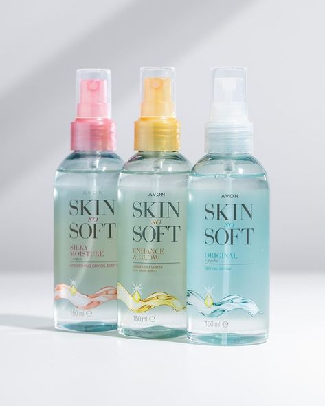 It’s a Skin So Soft kinda Saturday! 🙌 mix and match across our 150mls for just £12.50 - now’s your chance to stock up for summer! ☀️ 💛 Enhance & Glow - gradually builds a sun-kissed glow 💗 Silky Moisture - infused with nourishing argan oil to locks in moisture 🩵 Original - with jojoba oil to leave skin with lasting softness #SkinSoSoft #dryoil #bodyoil #summerbeauty #summeressentials #avon #embraceyourpower Avon Skin Care, Avon Skin So Soft, Spray Moisturizer, Avon Beauty, Dry Oil, Bath Or Shower, Use Me, Shop With Me, Skin Care Gifts