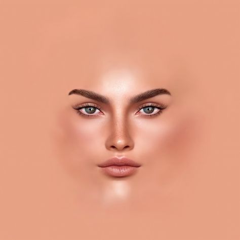 Roblox Textures, Procreate Makeup, Imvu Face, Imvu Heads, Faces Female, Rose Blend, Skin Mapping, Face Texture, Digital Art Supplies