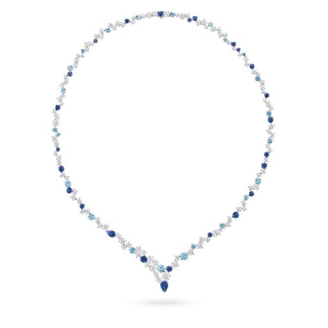 Celebrate special occasions with a sapphire, aquamarine and diamond necklace from Harry Winston. Explore fine jewelry creations on our website. Harry Winston Diamond Necklace, Harry Winston Necklace, Harry Winston Jewelry, Harry Winston Diamond, Handmade Gold Jewellery, Diamond Pendants, Jewelry Aesthetic, Harry Winston, Diamond Jewelry Designs