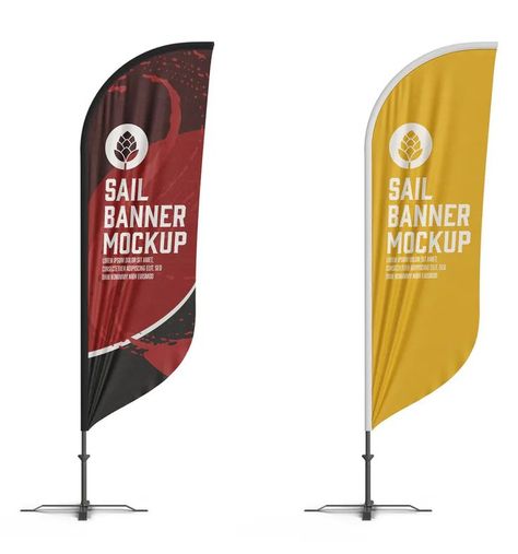 Flying Banner Mockup Flying Banner, Banner Mockup, Mock Ups, Surfboard, Mockup, Mock Up