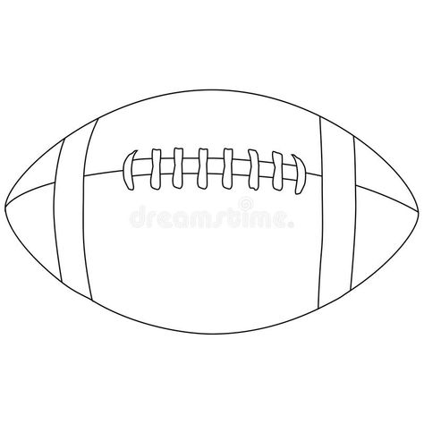 Football Outline Drawing, American Football Drawing Sketch, Football Simple Drawing, Football Ball Drawing, Football Drawing Easy, Drawing Of Football, American Football Tattoo, American Football Drawing, Cookie Lettering