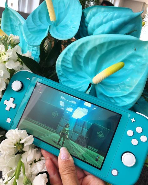 Nintendo Switch Lite Aesthetic Blue, Pink Gaming Aesthetic, Playing Videogame Aesthetic, Nintendo Aesthetic, Switch Aesthetic, Ds Nintendo, Kawaii Nintendo, Nintendo Lite, Gaming Aesthetic