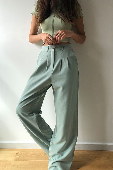 Urban Outfitters Archive Puddle Trousers | Urban Outfitters UK Trousers Women Wide Leg, Pantalon Large, Linen Trousers, Work Outfits Women, High Waisted Trousers, Wide Leg Trousers, Latest Styles, Retro Inspired, Cut And Style