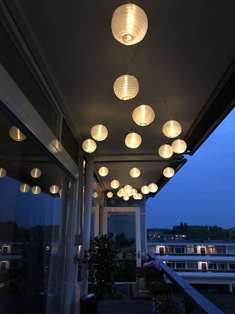 Balcony Lights, Balcony Lighting, Large Balcony, Small Balcony Decor, Ceiling Hanging, Balcony Ideas, Filament Bulb, Luxury Lighting, Apartment Inspiration