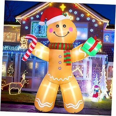 (eBay) 8 Ft Christmas Inflatables Blow Up Yard Outdoor Decorations, Large Gingerbread Gingerbread Man Decorations, Inflatable Christmas Decorations Outdoor, Inflatable Christmas Decorations, Gingerbread Christmas Decor, Gingerbread Decorations, Inflatable Decorations, Christmas Yard Decorations, Yard Decorations, Christmas Gingerbread Men