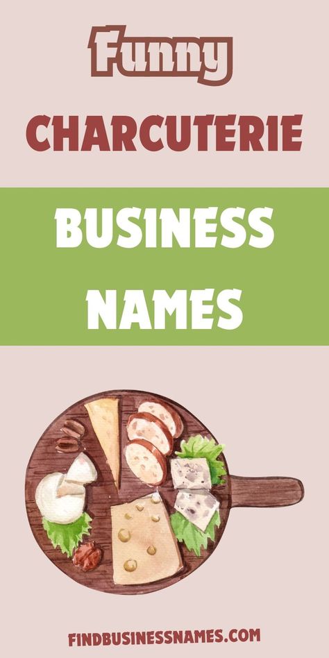 Check out the funniest charcuterie business names that will make you smile! Perfect for adding a touch of humor to your grazing tables. Find the perfect funny charcuterie business name for your brand today! #CharcuterieBusinessNames Charcuterie Business, Unique Charcuterie, Business Name Ideas, Names Cute, Cheese Boards, Grazing Tables, Name Ideas, Business Branding, Business Names