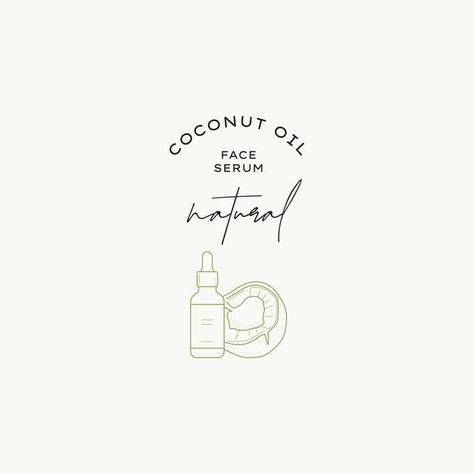 Coconut Logo, Coconut Vector, Beauty Vector, Coconut Oil For Face, Logo Design Typography, Vector Logo Design, Stunning Eyes, Branding Design Inspiration, Logo Design Template