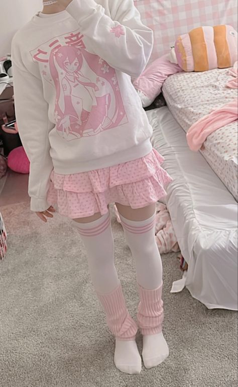 Kawaii Gyaru Fashion, Pink Femboy Outfits, Pink Cybercore Outfits, Natsuki Outfit, E Girl Outfits Pink, Teencore Aesthetic, Soft Clothes Aesthetic, Femboy Outfits Aesthetic, Pastel Femboy Outfit