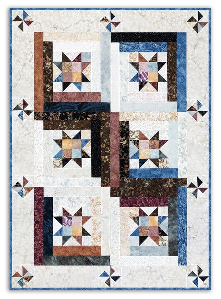 Starry Log Cabin – Jordan Fabrics Quilts 2023, Quilt Settings, Log Cabin Patchwork, Jordan Fabrics, Quilt Log Cabin, Free Quilt Tutorials, Quilt Star, Log Cabin Blocks, Beginner Quilting