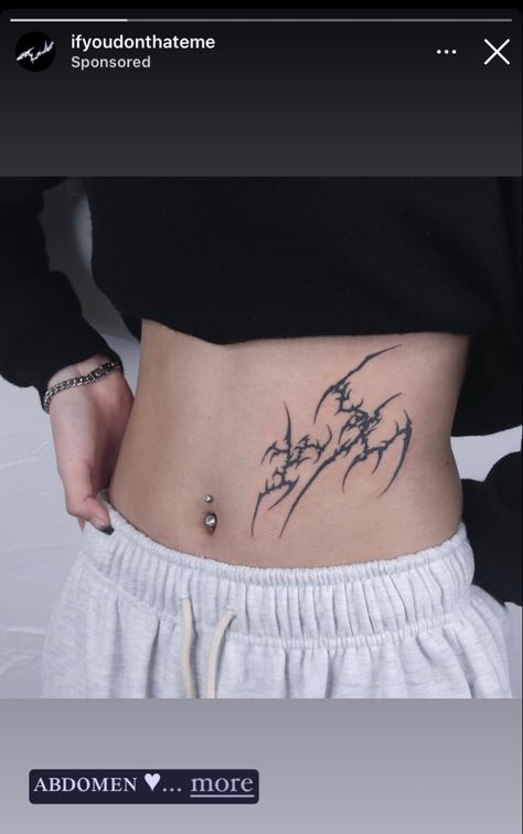 Tattoo abdomen stomach ifyoudonthateme artist Bottom Of Stomach Tattoo, Small Tattoo Finger, Side Waist Tattoo, Lower Abdomen Tattoo, Lower Belly Tattoo, Birthmark Tattoo, Tattoos Hip, Demon Tattoos, Small Tattoos Minimalist