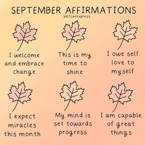 September Affirmations Positive, Monthly Affirmations September, September Affirmation Quotes, September Positive Quotes, September Motivational Quotes, September Quotes Motivation, September Manifestation, September Intentions, Week Affirmation