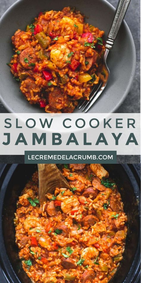 Jambalaya Recipe Slow Cooker, Jambalaya Recipe Crockpot, Jambalaya Recipe Easy, Slow Cooker Jambalaya, Instant Family, Jambalaya Recipe, Louisiana Recipes, Crockpot Dishes, Crock Pot Slow Cooker