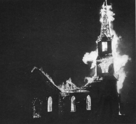 1st West Denmark church burning Sept. 9, 1937 Black Metal Art, Catty Noir, Southern Gothic, I'm With The Band, Dark Photography, White Photo, What’s Going On, Dark Aesthetic, Dark Art