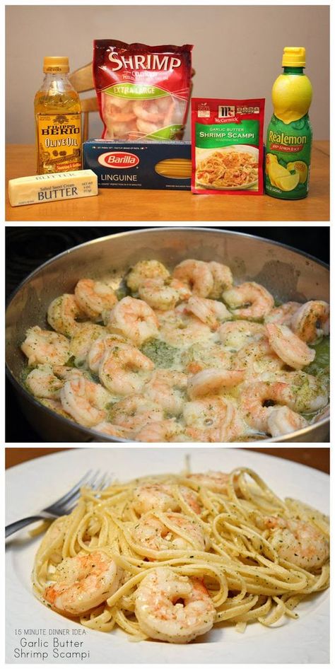 Garlic Butter Shrimp Scampi, Make Garlic Butter, 15 Minute Dinners, Scampi Recipe, Food Vegetarian, Garlic Butter Shrimp, Butter Shrimp, Shrimp Dishes, Shrimp Scampi